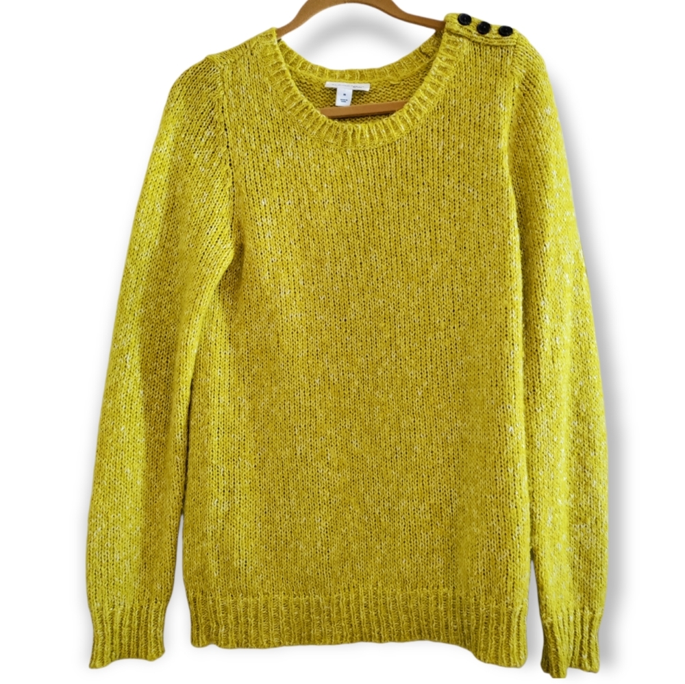 Long Chartreuse Scoop Neck Sweater
